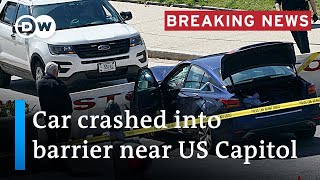 Car rams barricades outside Capitol | DW News