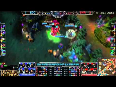 LoL Highlights- SHR vs EDG Game 4 Quarter final   LoL World Championship 2014 Royal Club