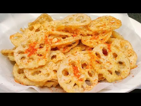 吃了几十年的莲藕，这种炸藕片从来没见过，做法超级简单，太香了