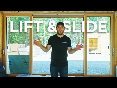 Installing Floor to Ceiling Sliding Glass in Modern Nordic Cabin