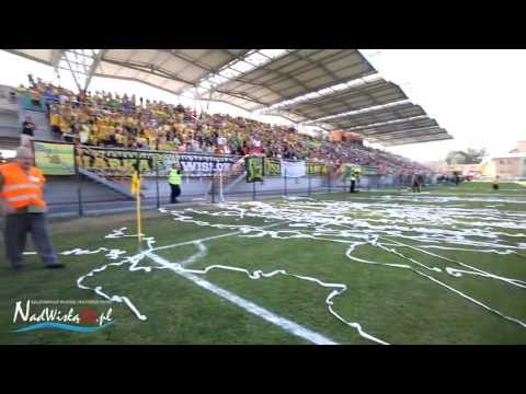 Doping kibiców podczas meczu Siarki Tarnobrzeg z Lechią Gdańsk