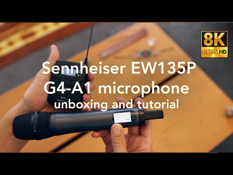 Sennheiser EW135P G4-A1 mic unboxing and assembly tutorial in 8K