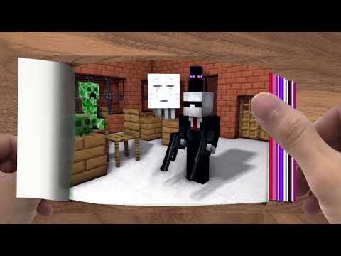 FLIPBOOK  Monster School  FIGHTING JOHNNY TRIGGER CHALLENGE   Minecraft Animation000