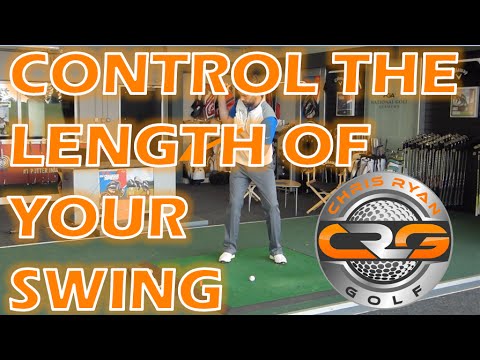 Part of a video titled GOLF, CONTROL THE LENGTH OF YOUR SWING - YouTube