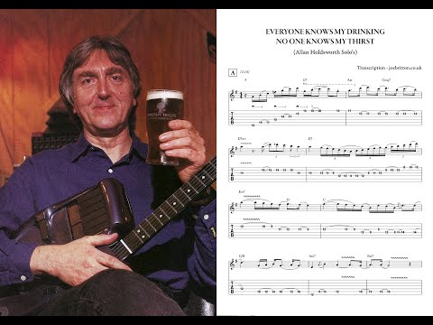 No One Knows My Thirst - Allan Holdsworth Solos Transcription