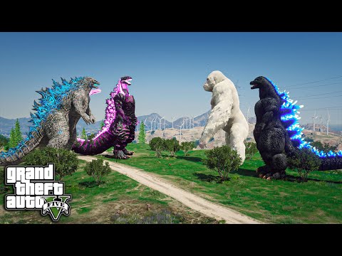 Godzilla, Shin Godzilla vs. Heisei Godzilla, George - Rampage ( GTA V Mods )