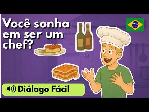 Learn Portuguese with Mini Dialogues Ep. 18: Job Interview in the Kitchen! (A1-B1)