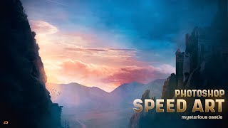 Mystical castle in the mountains Photoshop Manipulation Tutorial | Speed Art + PSD File