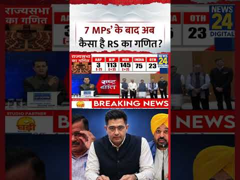 Rashtra Ki Baat: AAP के 7 सांसदों के जाने के बाद अब कैसा है Rajyasabha का गणित? Raghav Chadha