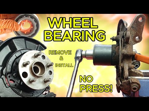 Toyota Rear Wheel Bearing Removal & Install, No Press, Home Setup