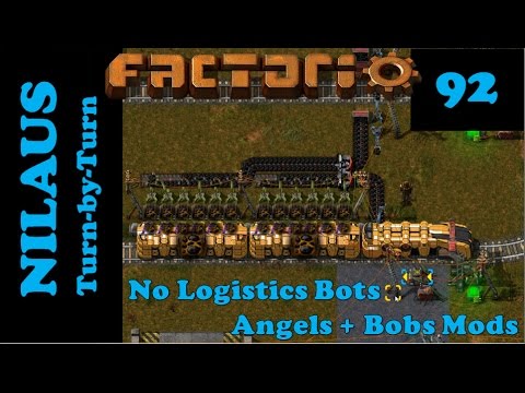Factorio S6E92 - First Logistics Train Network Train and Depot