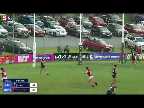 Rd 12 Hostplus SANFL Snapshot - Norwood's Jayden Gale kicks a ripper from boundary