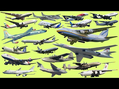 LARGEST AIRCRAFT in the world | Antonov, Airbus, Boeing, Tupolev, Kawasaki, Lockheed - Big AirPlane