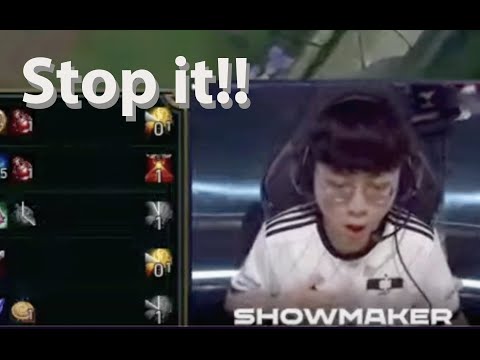 Showmaker visible "WOAH" after outplaying Dive