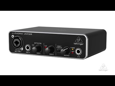 U-PHORIA UMC22 Audiophile 2x2 USB Audio Interface with XENYX Mic Preamplifier