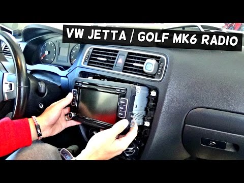 VW JETTA MK6 RADIO REMOVAL REPLACEMENT VW GOLF MK6 2011 2012 2013 2014 2015 2016