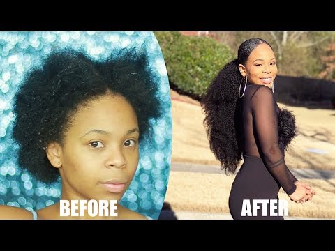 HOW TO SLEEK Invisible Ponytail on Short Natural Hair | Better Length Clip Ins