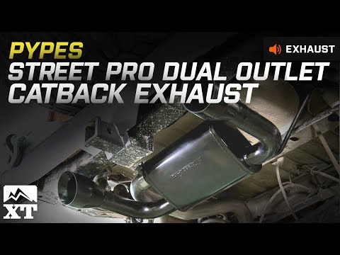 Jeep Wrangler Pypes Street Pro Dual Outlet Catback (2007-2017 JK) Exhaust Sound Clip & Install
