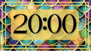 🧜‍♀️ 20-Minute Mermaid Countdown Timer | Shiny Gold Ocean Classroom Visual Timer for Kids🧜‍♀️