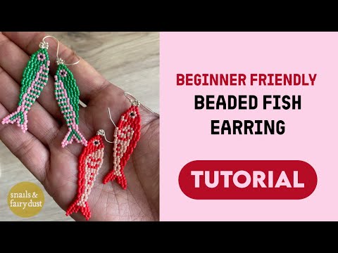 Beaded Fish Earring Tutorial DIY For Beginners