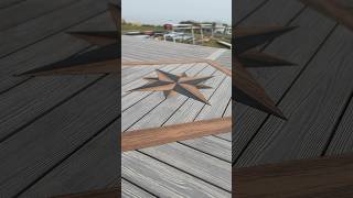 Check out this Compass rose  decking inlay #deckbuilding #inlay #build #bluecollar