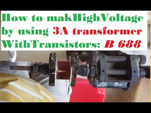 How to make fish shock Electric machine High Voltage by using 3A transformer With B688 x12,part 01 Video