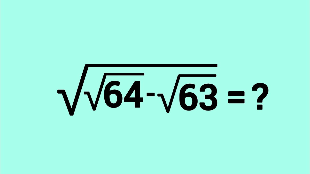 A Nice Square Root Math Problem | Can you solve this??