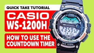#CASIO WS-1200H (3485) - COUNTDOWN TIMER ALARM Setup and Operation