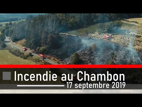Pompiers - Feu en bordure de route - Chambon-sur-Lignon