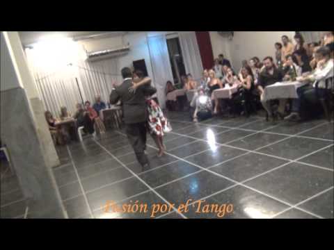  Luciana Arregui  and  Andres Laza Moreno  are  dancing  to  the  milonga  "  La Milonga Que Faltaba  "