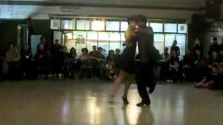 Fausto Carpino y Veronica Toumanova bailando tango en Villa Malcom (Buenos Aires) 2