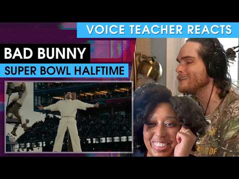 Bad Bunny seems like a Good Man - Voice Teacher Reacts to Bad Bunny's Halftime Show