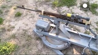 Exclusive: Kurdish forces show euronews ISIL's remote controlled machine gun