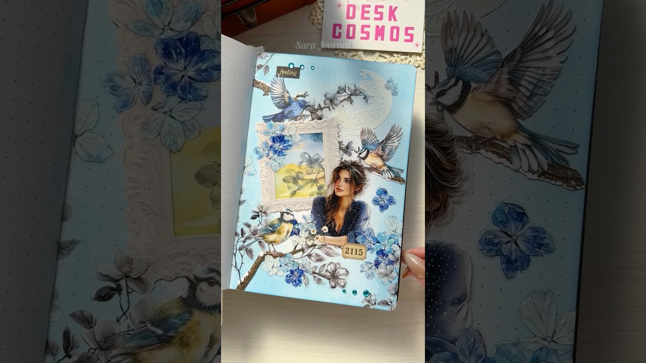 Moonlit Floral Journaling ASMR Scrapbooking #journaling #journal #scrapbooking #asmr #artistic