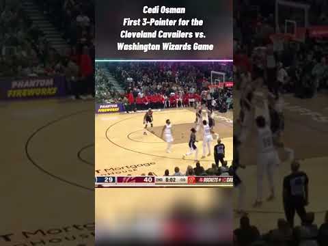Cedi Osman First 3-Pointer for the Cleveland Cavailers vs.  Washington Wizards Game #cavs #letemknow