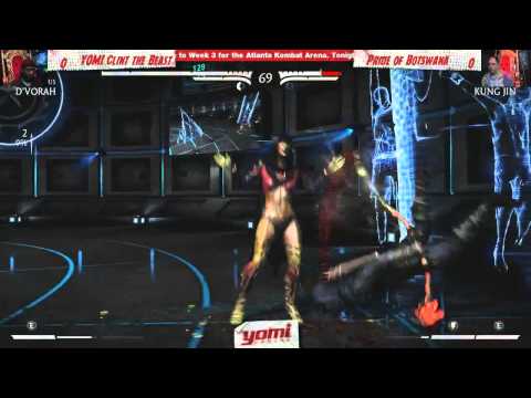 WB Round 2: YOMI ATL Clint the Beast (D'vorah) vs. Pride of Botswana (Kung Jin) - MKX; AKA Week 3