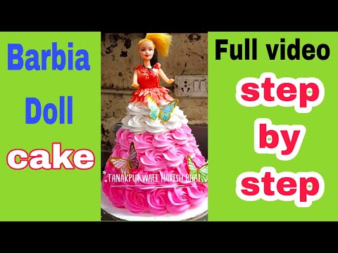 Barbia Doll cake full video tutorial,🥰