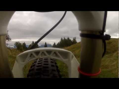 MTB riding on "Col visentin" Italian Alps