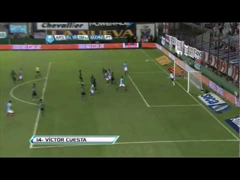 Gol de Cuesta. Arsenal 1 - San Martín 0. Fecha 6. Torneo Final 2013. Fútbol Para Todos