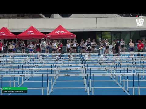 Girls U14 80m Hurdles Heat 1: 2022-23 State Combined Events Championships - Sunday