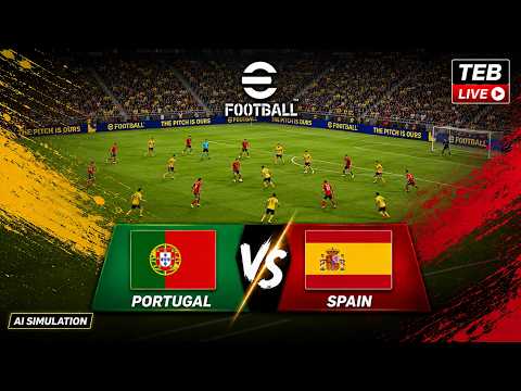 🔴 Portugal vs Spain I eFootball Video Game Simulation I eFootball Live Stream I 07 July, 2026