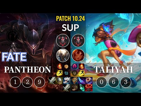 IG Fate Pantheon vs Taliyah Sup - KR Patch 10.24