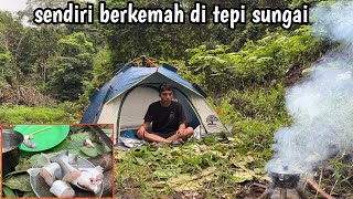 Download lagu Camping and Fishing by the River, Cooking and Eating in the Forest mp3