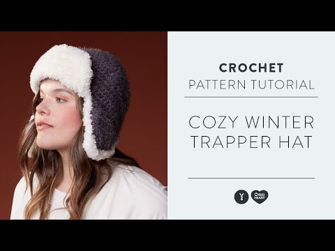 Red Heart Crochet Trapper Hat 
