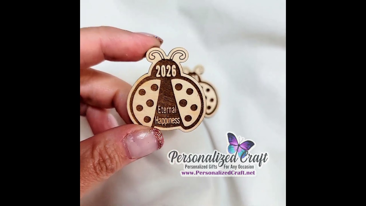 2026 Jehovah's Witnesses Eternal Happiness Convention Engraved Ladybug Mini Pins // ✨💛