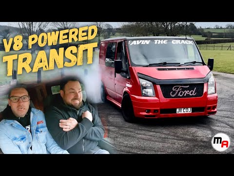 CRAZY BMW V8 POWERED FORD TRANSIT DRIFT VAN - WE GET TOTALLY SMOKED OUT!