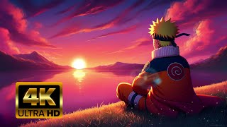 Naruto Sunset🌇 View 4K Wallpaper | Peaceful Landscape For PC #naruto #narutouzumaki #narutowallpaper