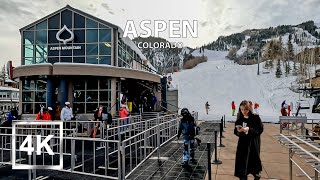 |4K| Aspen, Colorado Walking - Hollywood's Ski Resort - Christmas Time - HDR - USA - 2023