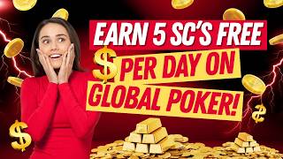 Get 5 Sweeps Coins per Day on Global Poker Casino by Chase Swift