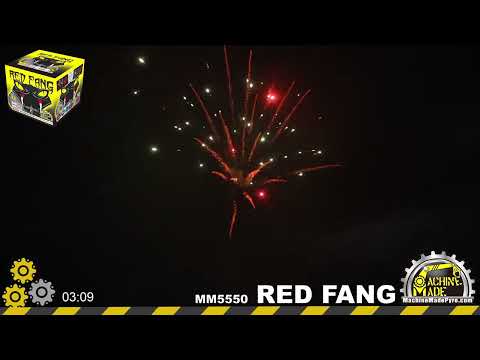 MM5550 Red Fang.  Machine Made Brand Fireworks available through www.pyrobuy.com
